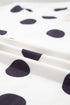 Polka Dot Round Neck Seam Detail Pullover Sweatshirt