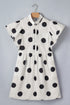 Polka Dot Ruffled Short Sleeve Half Button Mini Dress