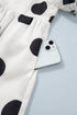 Polka Dot Ruffled Short Sleeve Half Button Mini Dress