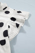 Polka Dot Ruffled Short Sleeve Half Button Mini Dress