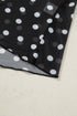 Polka Dot Sheer Mesh Mock Neck Bodycon Long Sleeve Top
