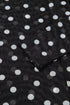 Polka Dot Sheer Mesh Mock Neck Bodycon Long Sleeve Top