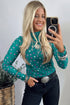 Polka Dot Sheer Mesh Mock Neck Bodycon Long Sleeve Top