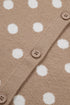 Polka Dot Short Sleeve Button Down Sweater Cardigan