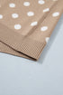 Polka Dot Short Sleeve Button Down Sweater Cardigan