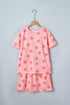 Polka Dot Short Sleeve Top And Skort Two Piece Dress
