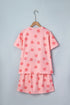 Polka Dot Short Sleeve Top And Skort Two Piece Dress