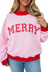 Polka Dot Slogan Applique Paneled Mock Neck Graphic Sweatshirt