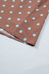 Polka Dot Smocked Distinctive Trim Zip Up Maxi Dress
