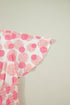 Polka Dot Smocked Ruffle Sleeve A Line Maxi Dress