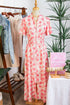 Polka Dot Smocked Ruffle Sleeve A Line Maxi Dress