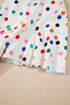 Polka Dot Tiered Ruffle Sleeve Babydoll Blouse