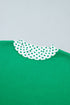 Polka Dot Trim Baggy Pullover Short Set