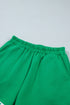 Polka Dot Trim Baggy Pullover Short Set