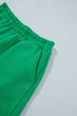 Polka Dot Trim Baggy Pullover Short Set