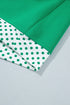 Polka Dot Trim Baggy Pullover Short Set