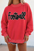 Polka Dot Trim Letter Graphic Mock Neck Baggy Sweatshirt