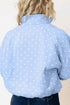 Polka Dot V Neck Metal Button Long Sleeve Sweatshirt