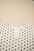 Polka Dot Waffle Knit Notched Neck Lounge Set