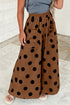 Polka Dot Wide Leg Elastic Waist Pants