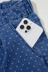 Polka Dot Wide Leg Full Length Shift Jeans