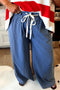 Polka Dot Wide Leg Full Length Shift Jeans