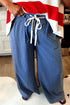 Polka Dot Wide Leg Full Length Shift Jeans