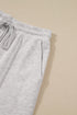 Polo Collar V Neck Drawstring Wide Leg Pant Sets