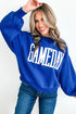 Polyester Applique Embroidered Patch Pattern Shift Sweatshirt
