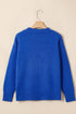Polyester Polyamide Drop Shoulder Long Sleeve Sweater