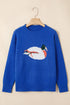 Polyester Polyamide Drop Shoulder Long Sleeve Sweater