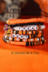 Polymer Clay Pumpkin Motif Multilayered Beaded Bracelet