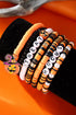 Polymer Clay Pumpkin Motif Multilayered Beaded Bracelet