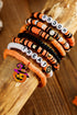 Polymer Clay Pumpkin Motif Multilayered Beaded Bracelet