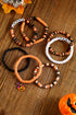 Polymer Clay Pumpkin Motif Multilayered Beaded Bracelet