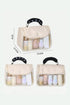 Portable Top Handle Zippered Travel Cosmetic Organizer Makeup Bag