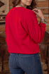 PRAY Letter Patchwork Round Neck Long Sleeve Sweatshirt