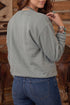 PRAY Letter Patchwork Round Neck Long Sleeve Sweatshirt