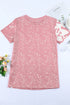 Pray Letter Print Western Graphic Short Sleeve Tee