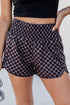 Print High Waisted Athletic Shorts