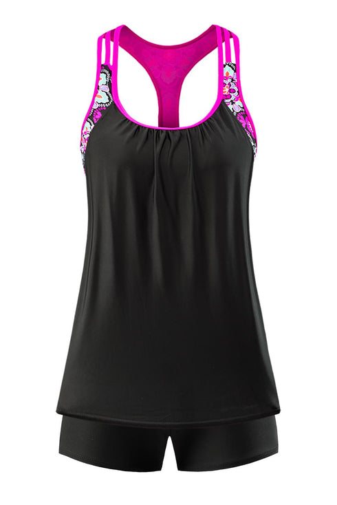 Print Insert Racerback Tankini Set
