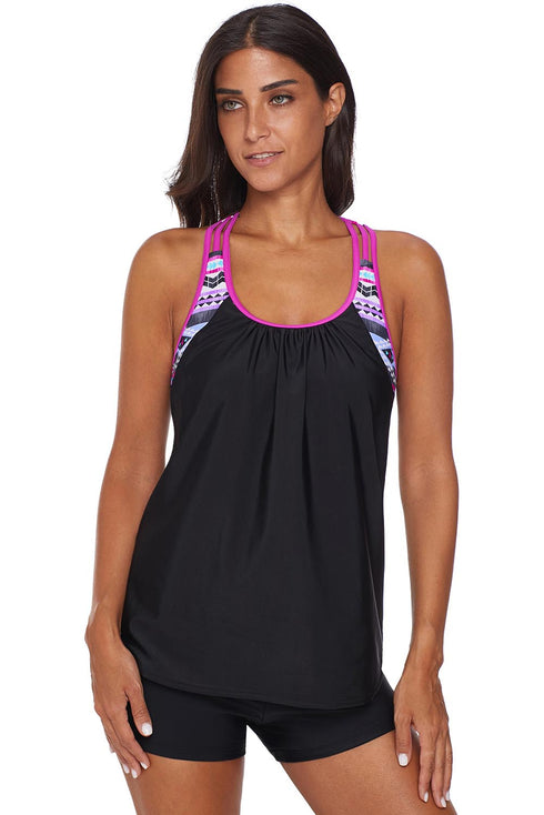 Print Insert Racerback Tankini Set