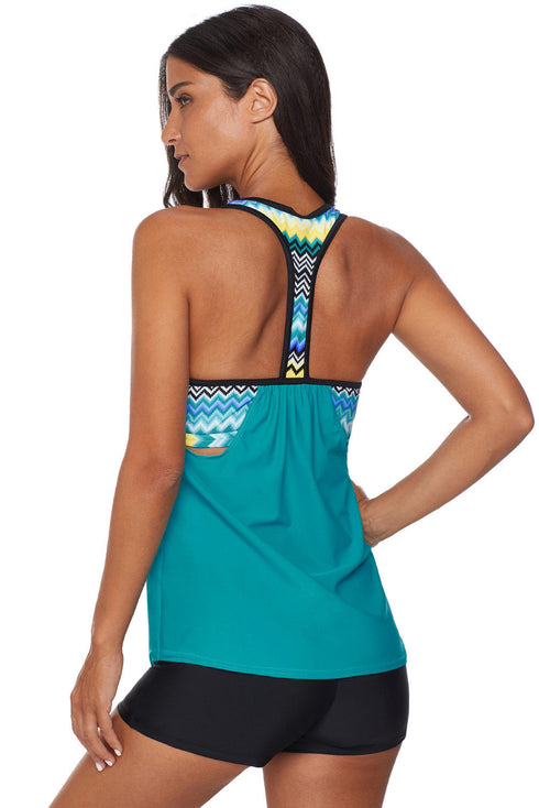 Print Insert Racerback Tankini Set