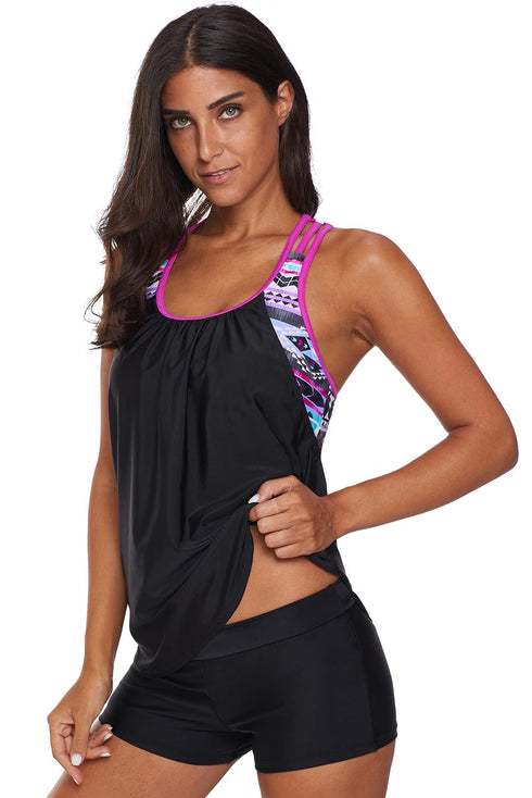 Print Insert Racerback Tankini Set