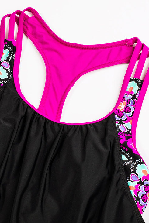 Print Insert Racerback Tankini Set