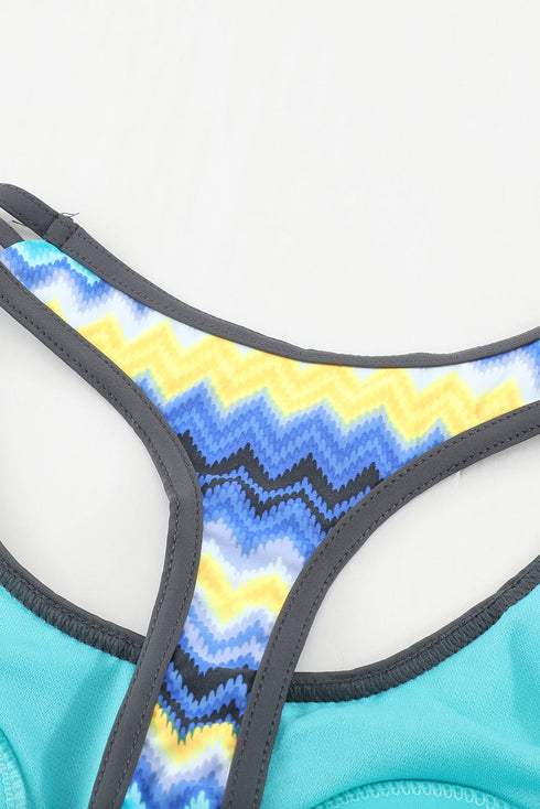 Print Insert Racerback Tankini Set
