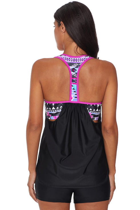 Print Insert Racerback Tankini Set