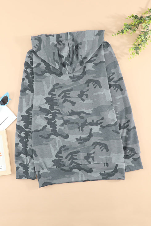 Print Kangaroo Pocket Hoodie