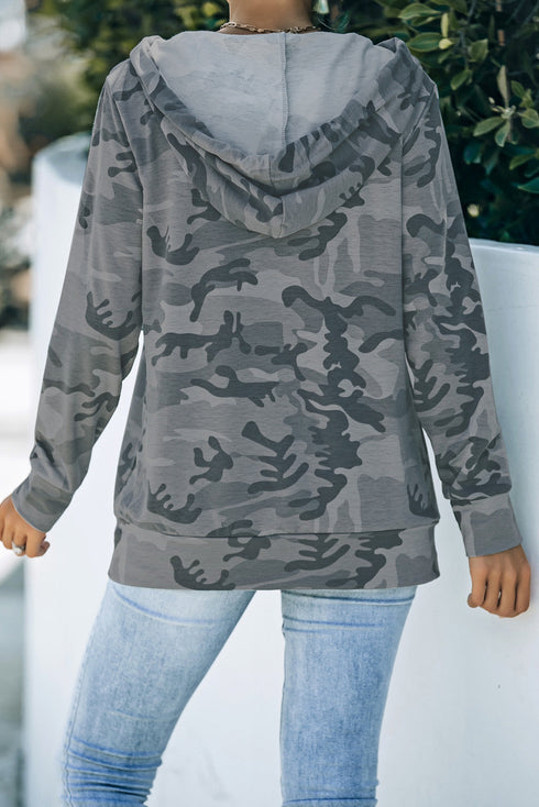 Print Kangaroo Pocket Hoodie