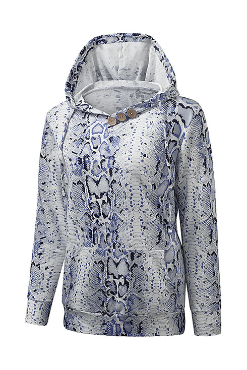 Print Kangaroo Pocket Hoodie